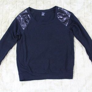 Torrid Sequin 3/4 sleeve black lightweight sweater